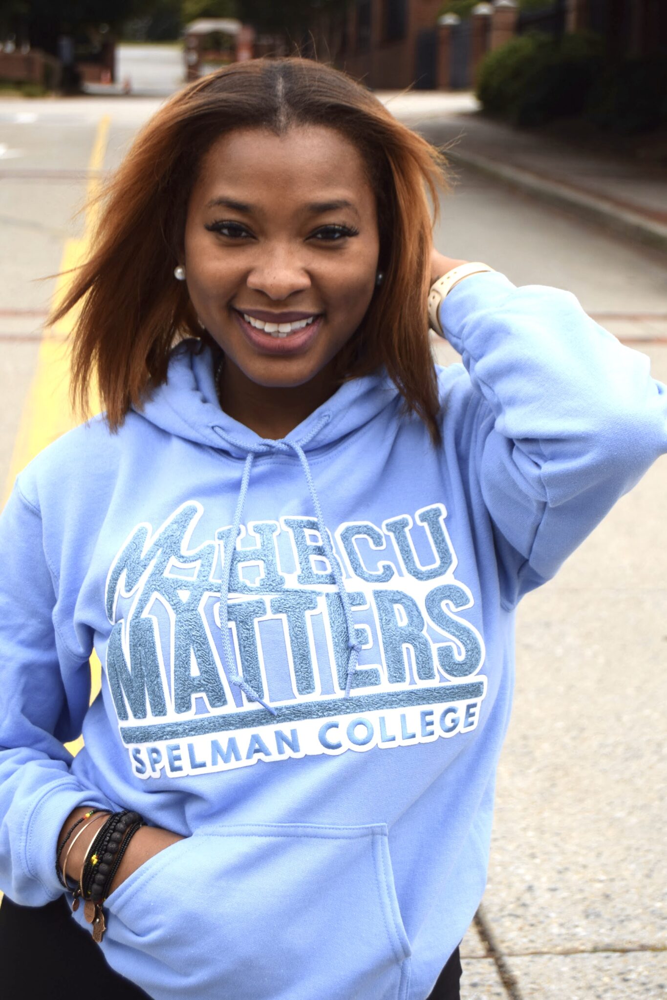 SPELMAN COLLEGE LIGHT BLUE MY HBCU MATTERS HOODIE - My HBCU Matters